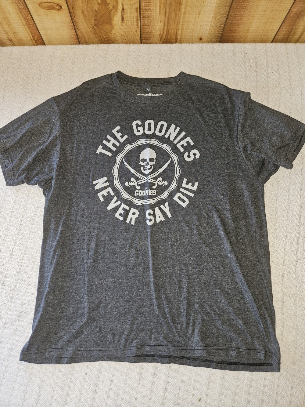 Ripple Junction Charcoal & White The Goonies 'Never Say Die' Graphic Tee